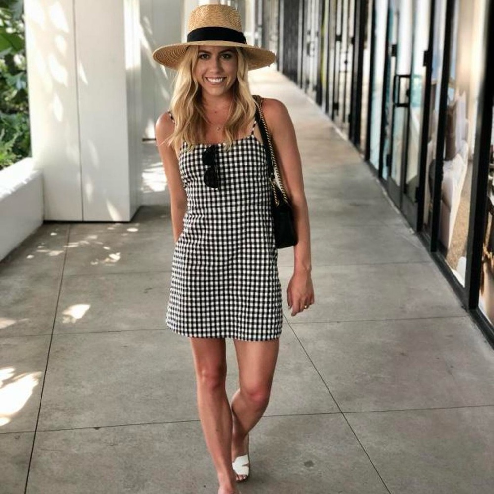 Gingham open back sundress. Size small.